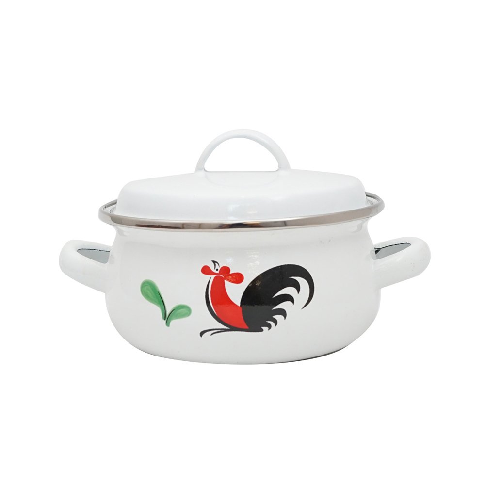 Kichero Panci Mini Kukuruyuk Dengan Tutup 14 cm - Putih