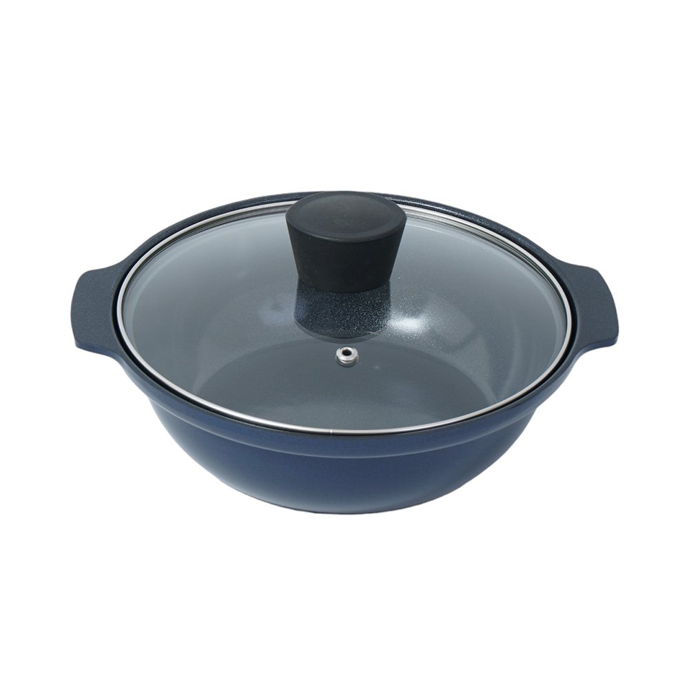 Kris Panci Hot Pot Dengan Tutup Non-Stick Coating 20 cm - Biru Sapphire