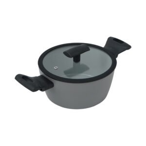 Moneta Melodia Panci Dutch Oven Dengan Tutup Ceramic Coating 20 cm - Abu-Abu
