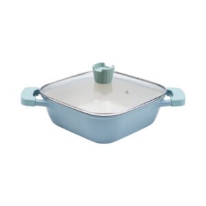 Culinart Ocean Wave Panci Casserole Square Ceramic Coating 24 cm - Biru/Hijau