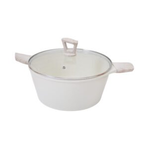 Culinart Eyesi Panci Casserole Ceramic Marble Coating 28 cm - Krem