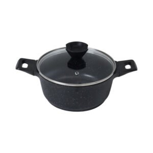 Sitram Aurelia Panci Casserole Dengan Tutup Kaca 20 cm - Hitam