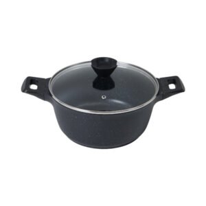 Sitram Aurelia Panci Casserole Dengan Tutup Kaca 24 cm - Hitam