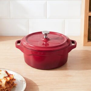 Culinart Carol Panci Casserole Dengan Tutup Aluminium Non-Stick Coating 12 cm - Merah