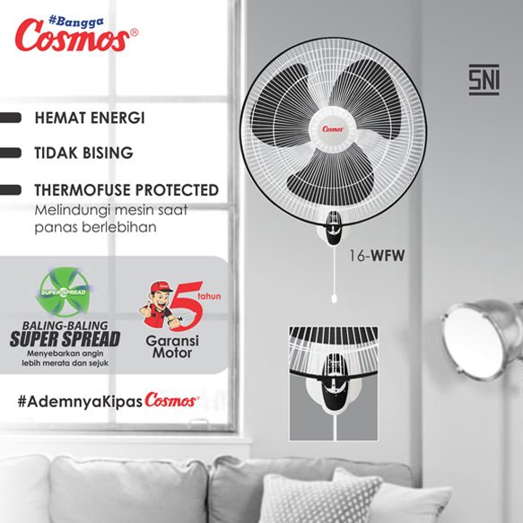 Cosmos Kipas Angin Wall Fan 16-Wfw