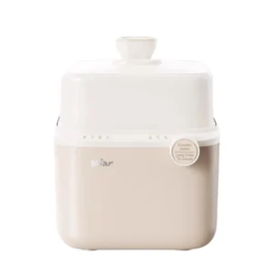 BEAR SLOW COOKER 0.8 L WITH STEAMER CREAM