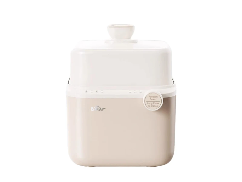 BEAR SLOW COOKER 0.8 L WITH STEAMER CREAM